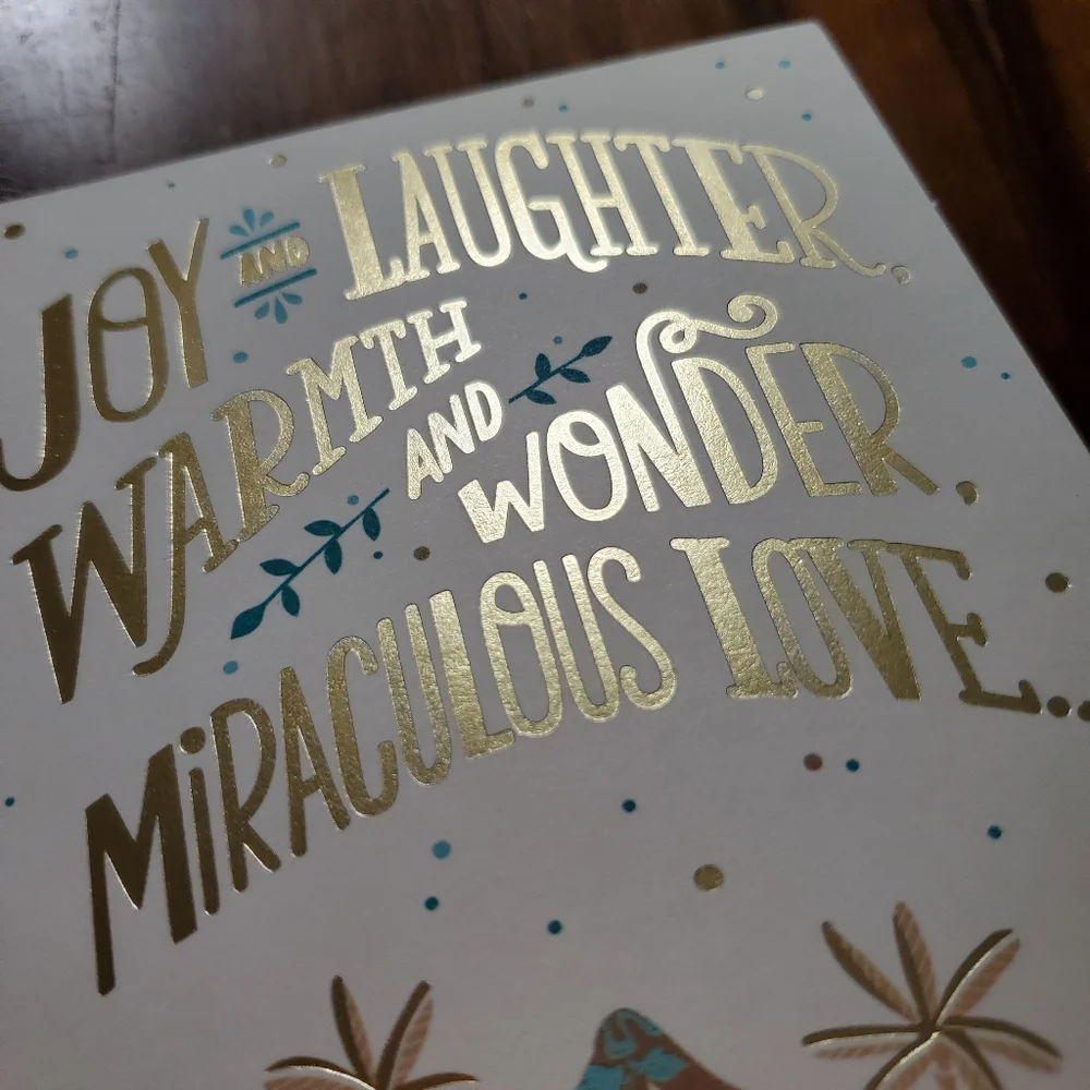 Holiday 6 Pack Greeting Cards Mahogany Christmas Joy Laughter Love Hallmark